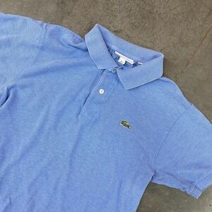 Lacoste Classic Fit Light Blue Polo Shirt Crocodile Logo Size S